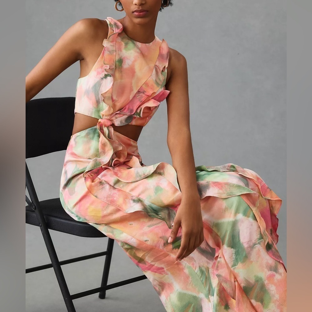 NWT Significant Other Rey Cutout Ruffle Dress - Picture 2 of 6
